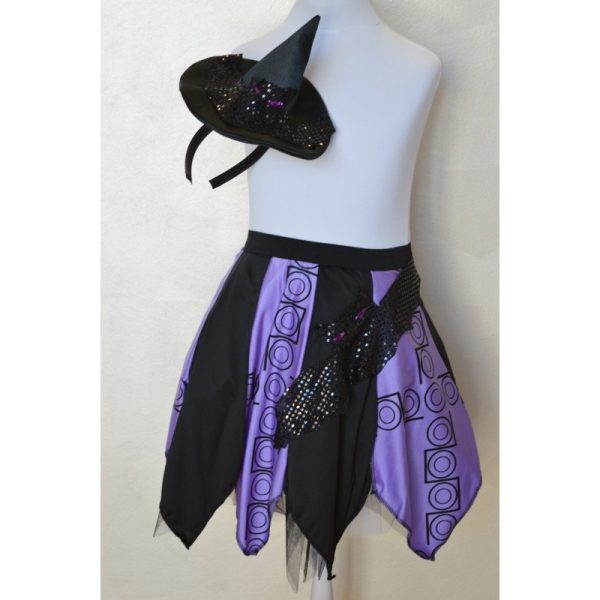 carnival child dress halloween purple / black skirt