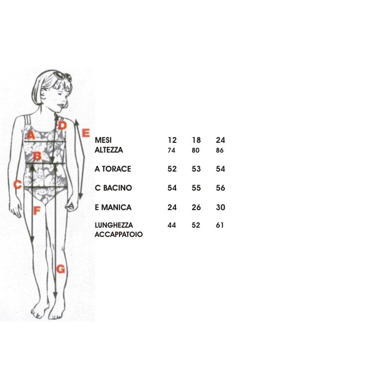 accappatoio bimb bambin 100% puro cotone